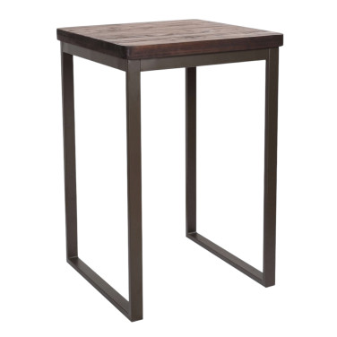 Mesa de pie cuadrada, madera oscura Mesa de pie cuadrada, madera oscura