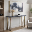 console pieds doré et ardoise