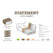  Canapé statement en tissu beige 230