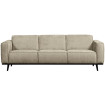 STATEMENT - Canapé 3 places en tissu velours beige L230