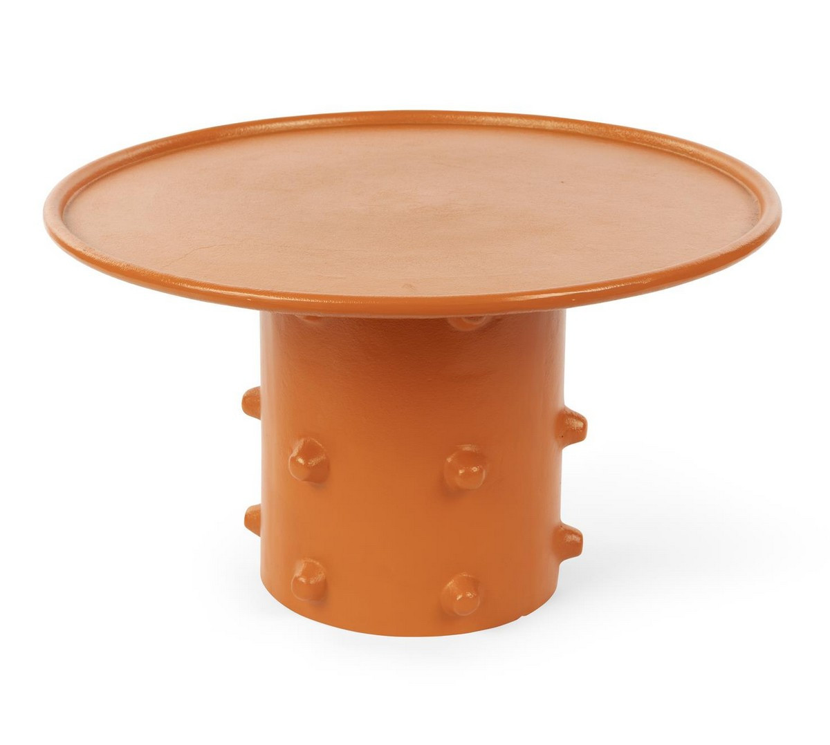 Mesa redonda de aluminio naranja