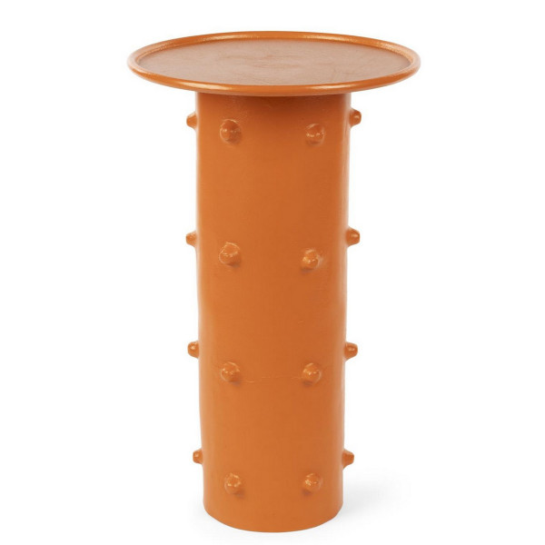 Kleiner Tisch aus orangefarbenem Aluminium 33 cm