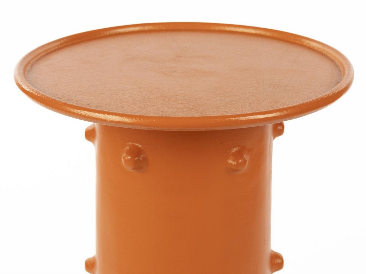 Mesita de aluminio naranja 33 cm