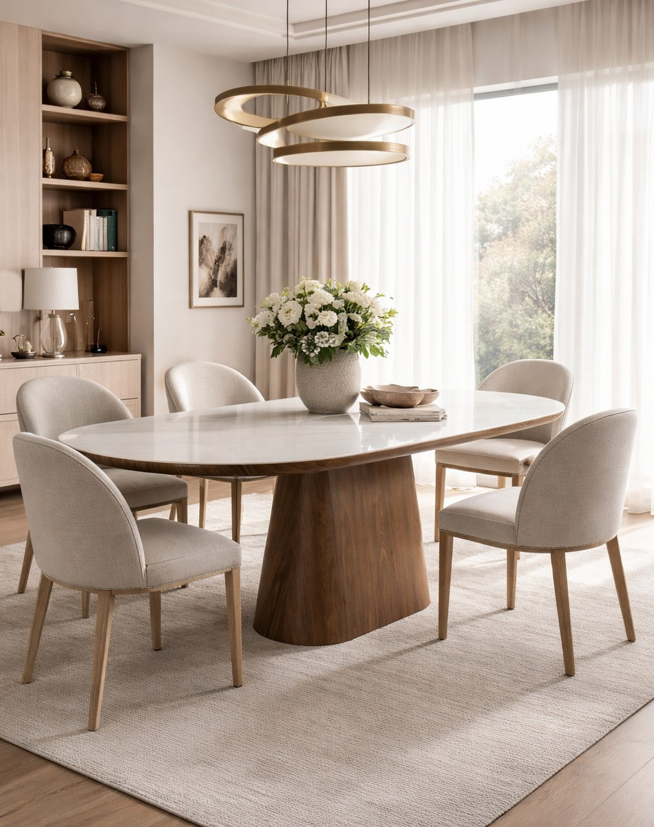 table repas ovale moderne