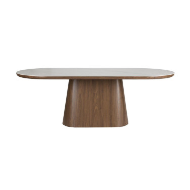 Esstisch Oval Nussbaum