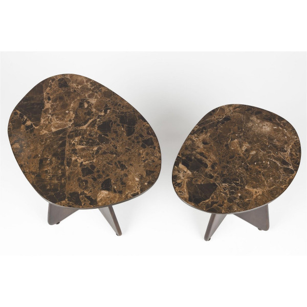 Set de 2 tables Naut - plateaux céramique