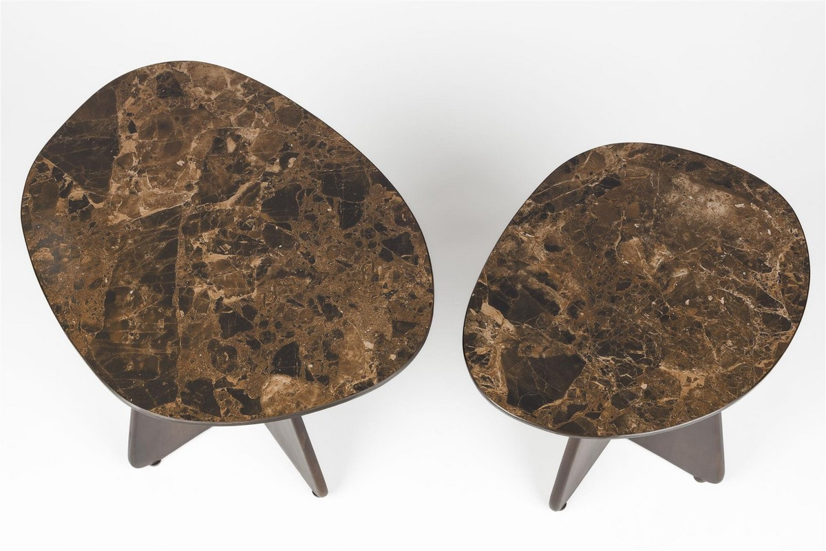 Set de 2 tables Naut - plateaux céramique
