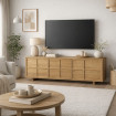 meuble tv bois scandinave 160