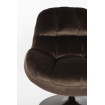 Fauteuil en velours marron profond