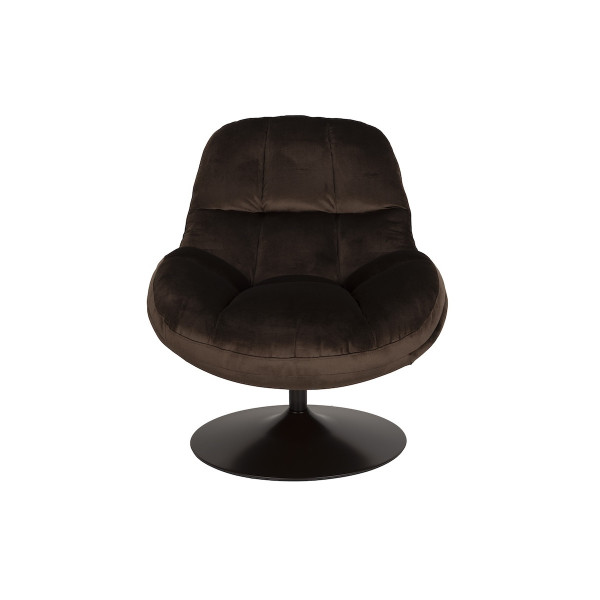 Fauteuil pivotant marron avec pied marron