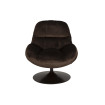 Fauteuil pivotant marron avec pied marron