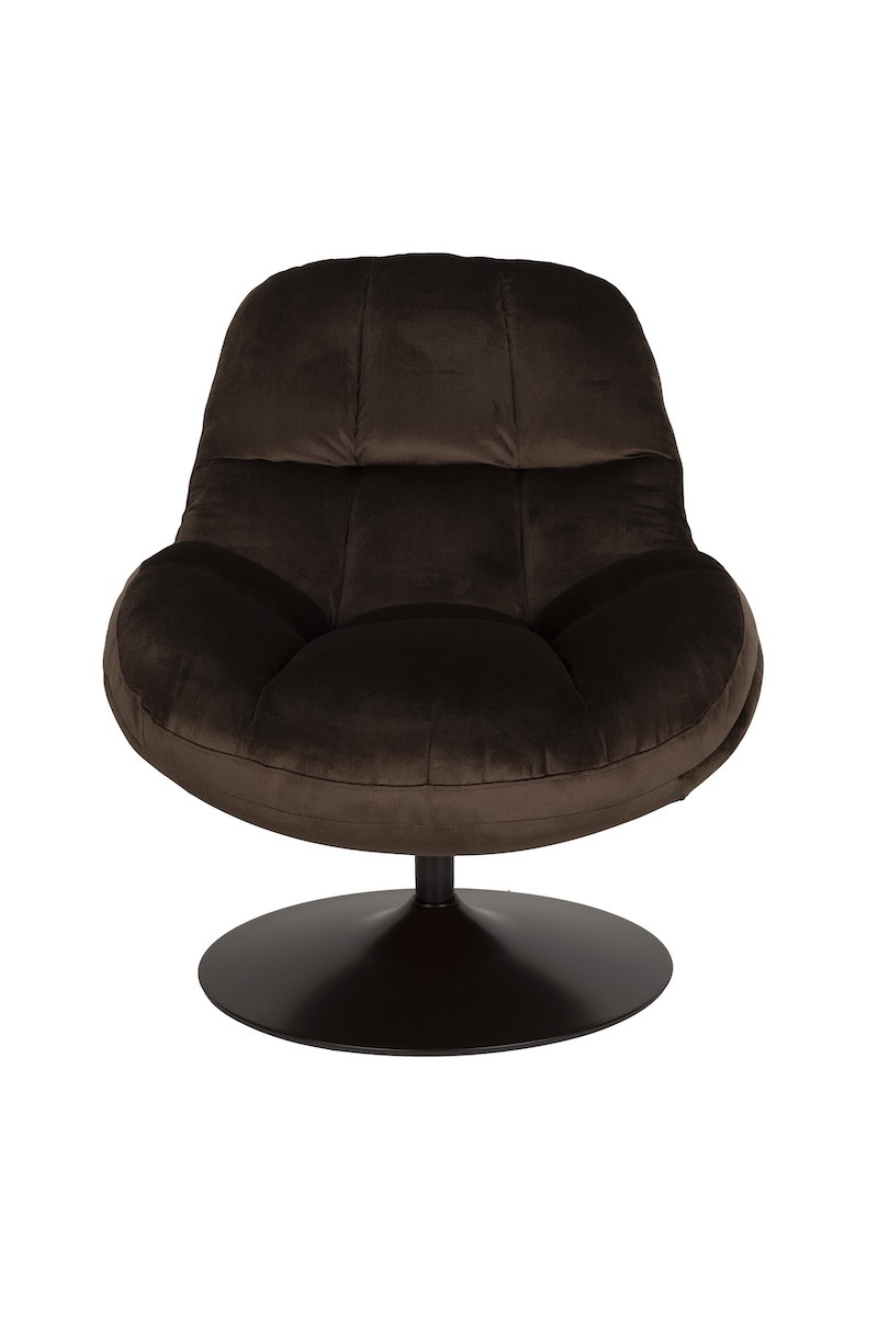 Fauteuil pivotant marron avec pied marron