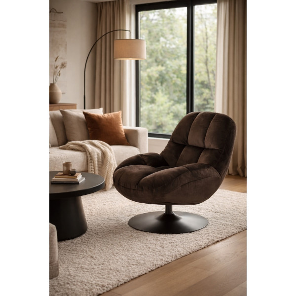 Fauteuil enrobant et pivotant