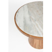 Table d'appoint en bois et marbre