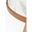Table d'appoint ronde marbre et bois d'acacia
