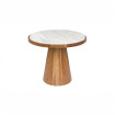 MEES - Table basse ronde bois et marbre D50