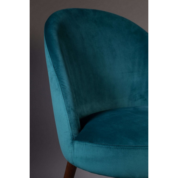 Stuhl Samt blau