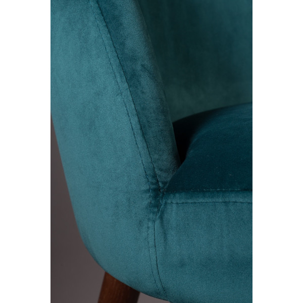 Blue velvet chair - BARBARA