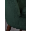 Chaise de repas en velours vert