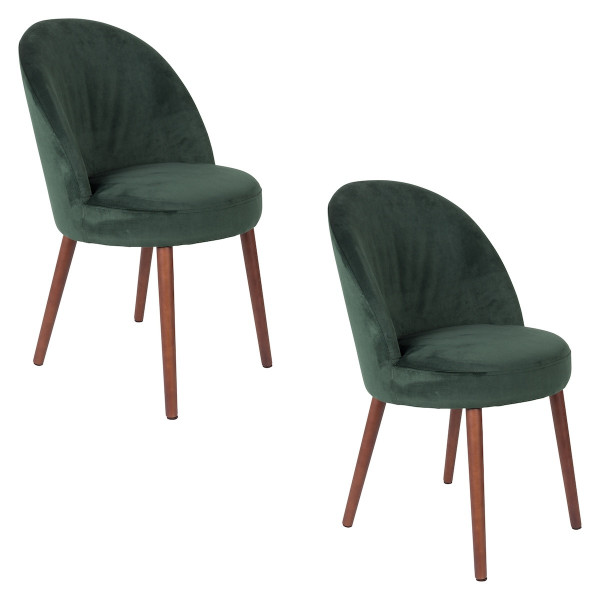 Silla de terciopelo verde - BARBARA