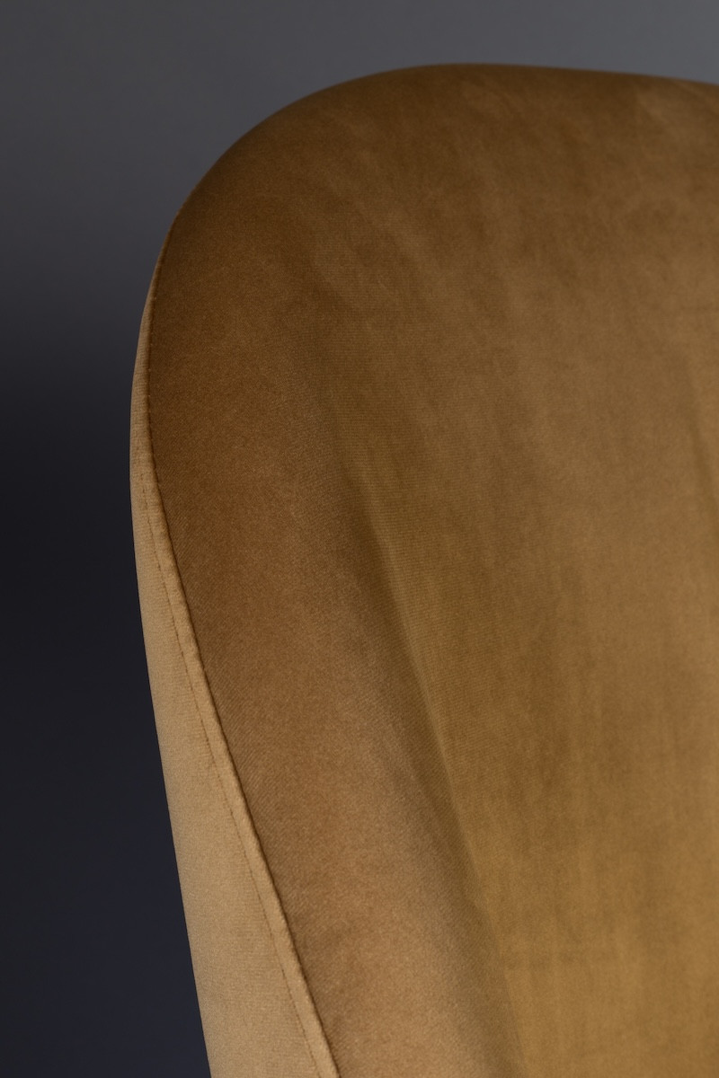 Camel Velvet Chair - BARBARA