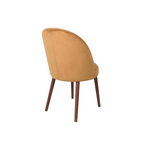 Camel velvet chair - BARBARA