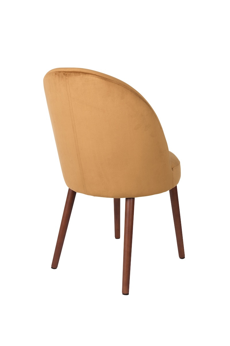 Camel Velvet Chair - BARBARA