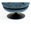 Drehsessel aus blauem Samt - TOPI