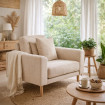 fauteuil beige confortable