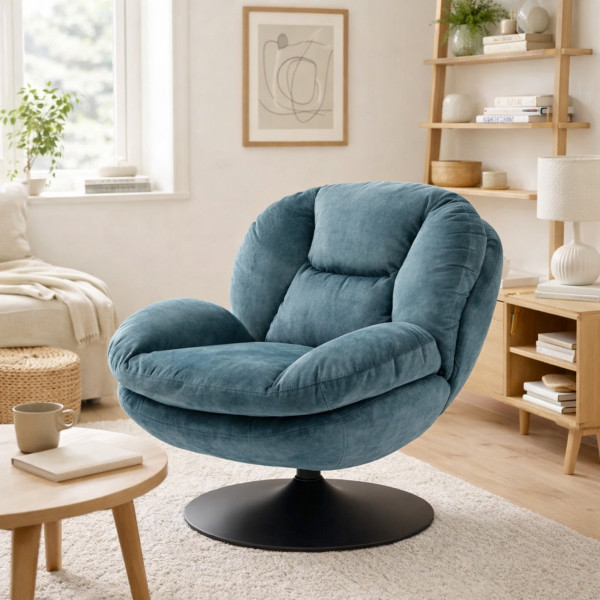 fauteuil bleu confortable Topi