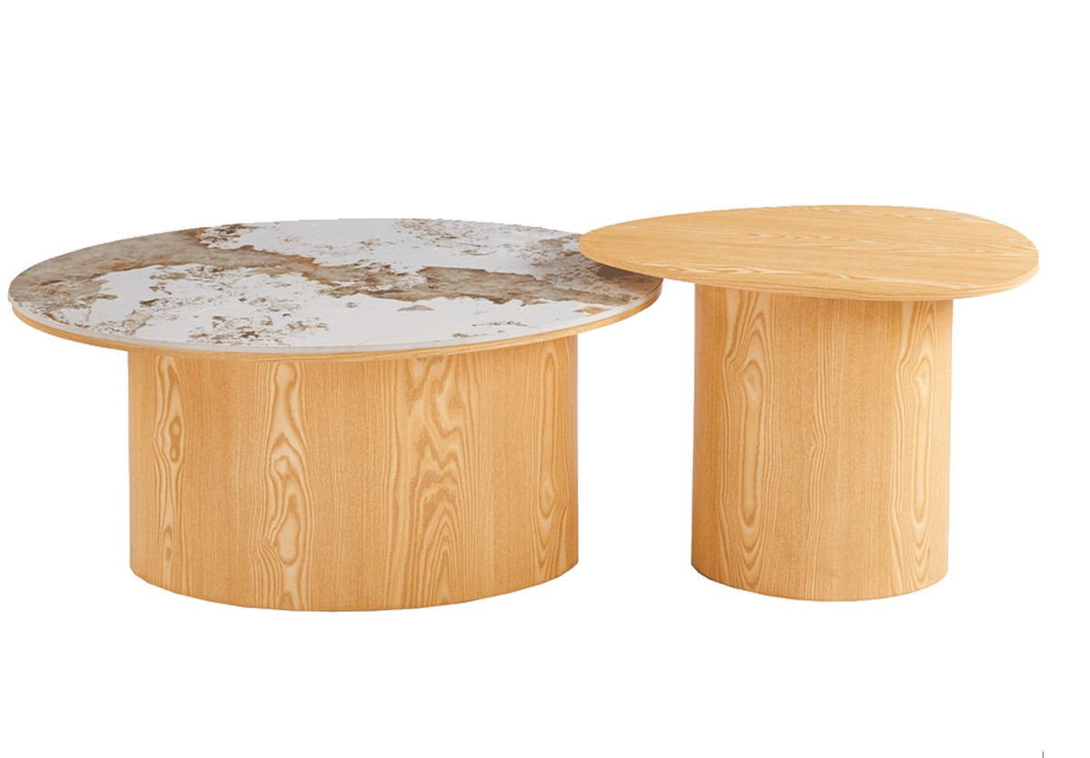 Set aus 2 Wohnzimmertischen Mathi Design
