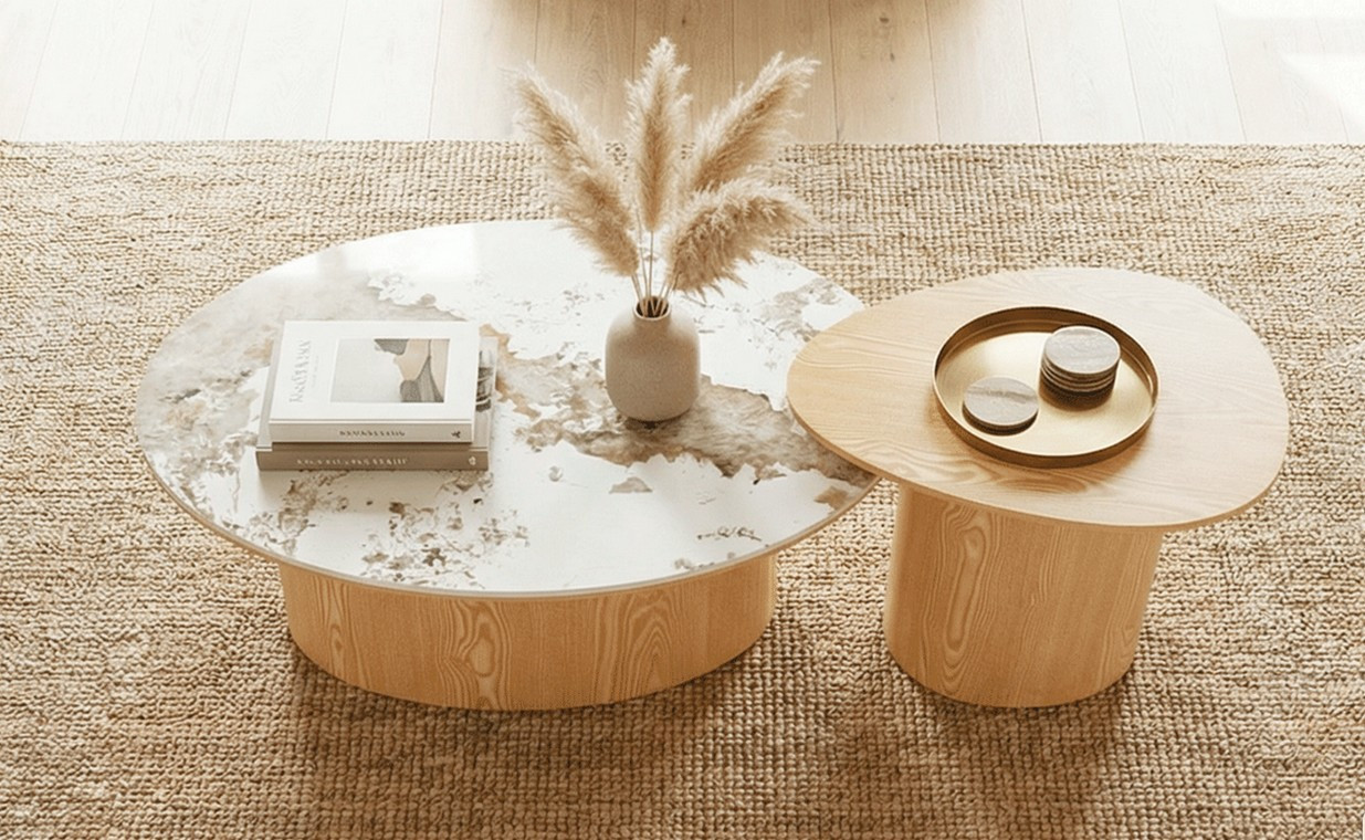 Set aus 2 Wohnzimmertischen Mathi Design