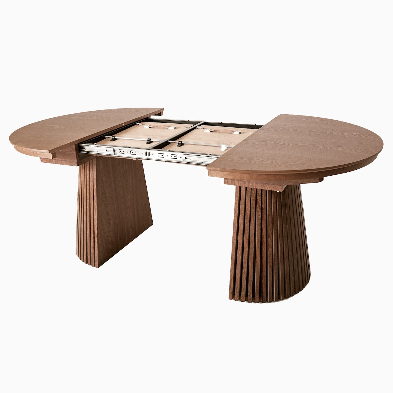 Table Ronde Extensible Weba Table ronde extensible en bois noyer 120 à 190 cm - SIENA