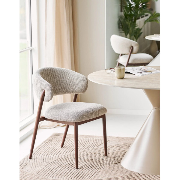 2 comfortable fabric dining chairs