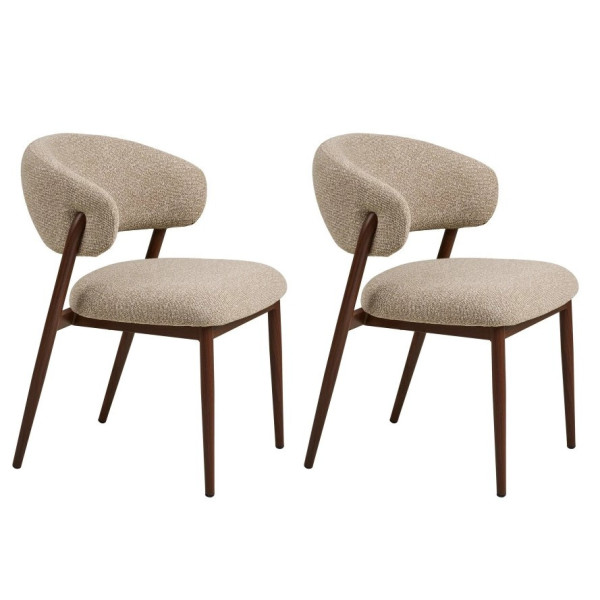 2 bequeme Essstühle aus Stoff