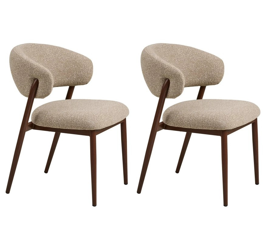 2 comfortable fabric dining chairs