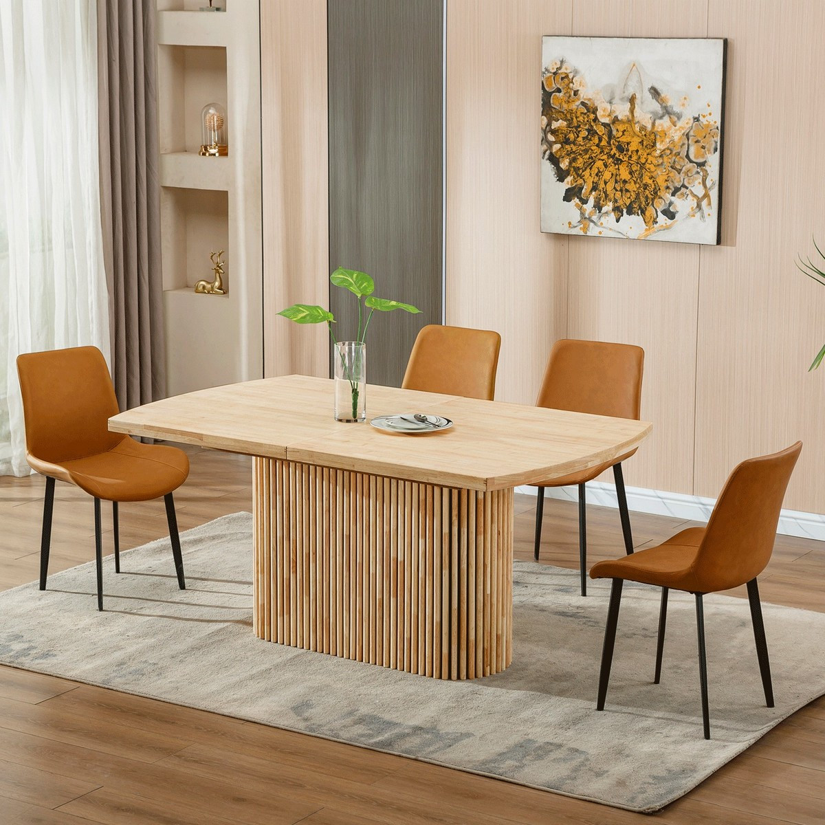 table repas extensible bois massif