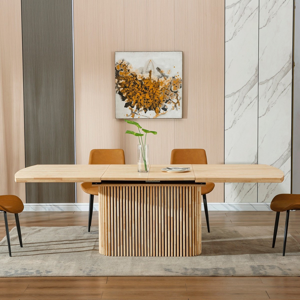 table extensible rectangle bois Landia