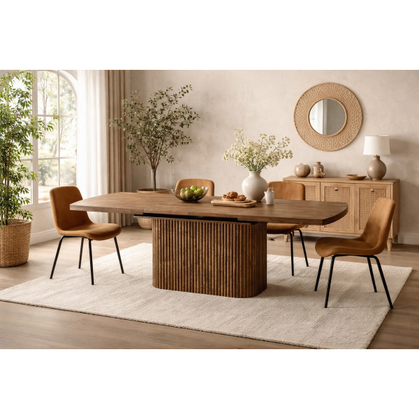 table extensible rectangle Noyer Landia