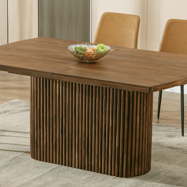table repas design Noyer extensible