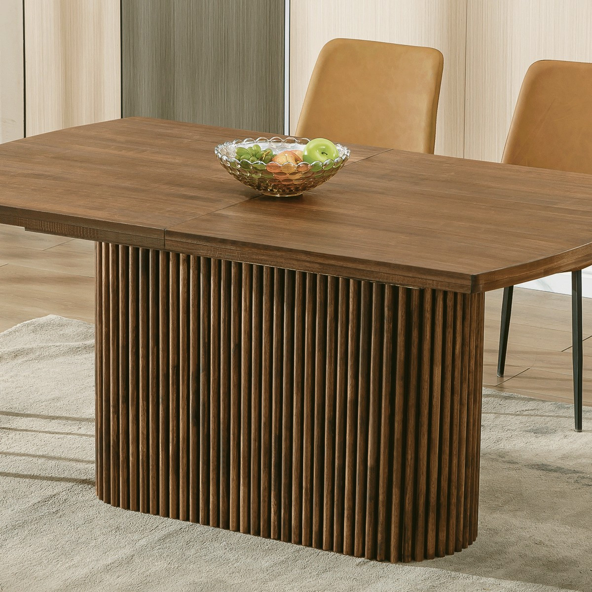 table repas design Noyer extensible