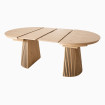 Table à manger ronde en bois extensible