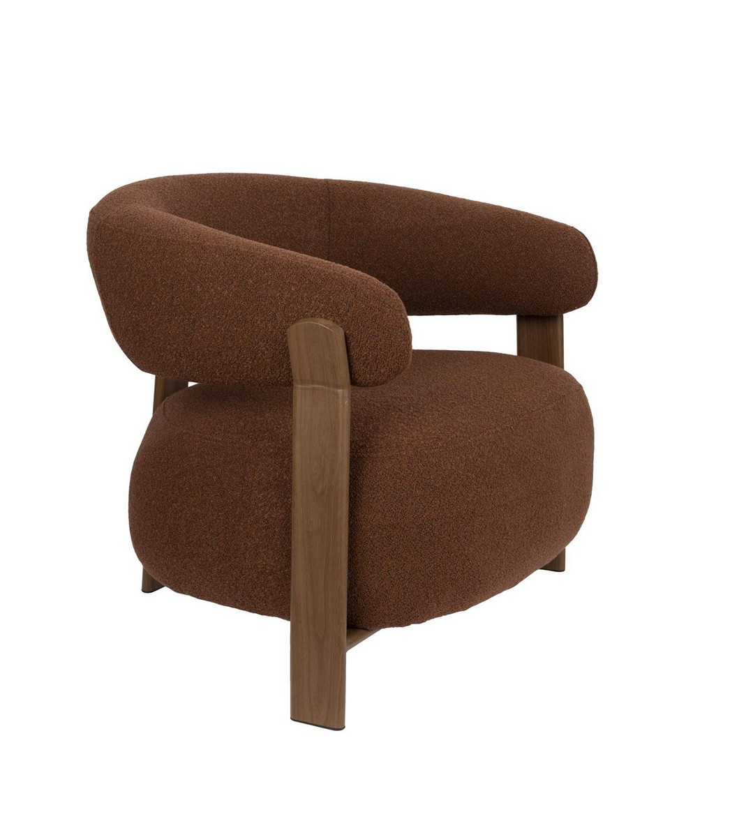 Fauteuil de salon confortable marron - MILANO