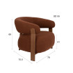 Fauteuil de salon confortable marron - MILANO