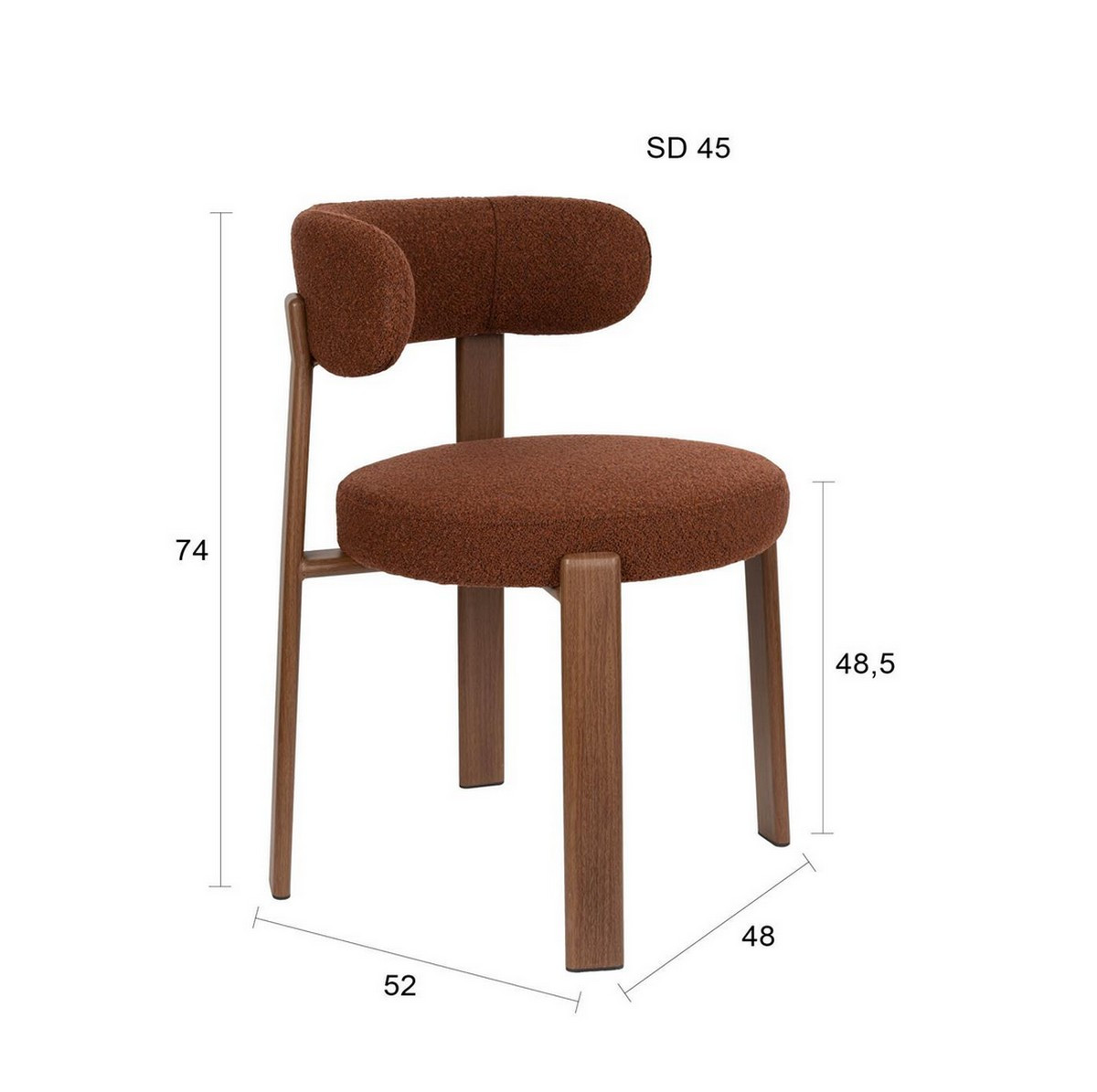 Chaise Milano - dimensions