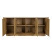 Light wood sideboard with marble-look top