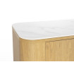 Light wood sideboard with marble-look top