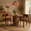 chaise repas Milano marron rouille