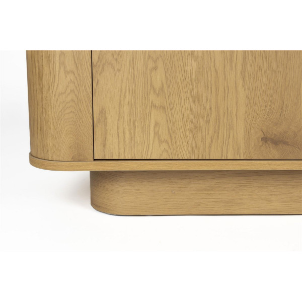 Light wood sideboard with marble-look top