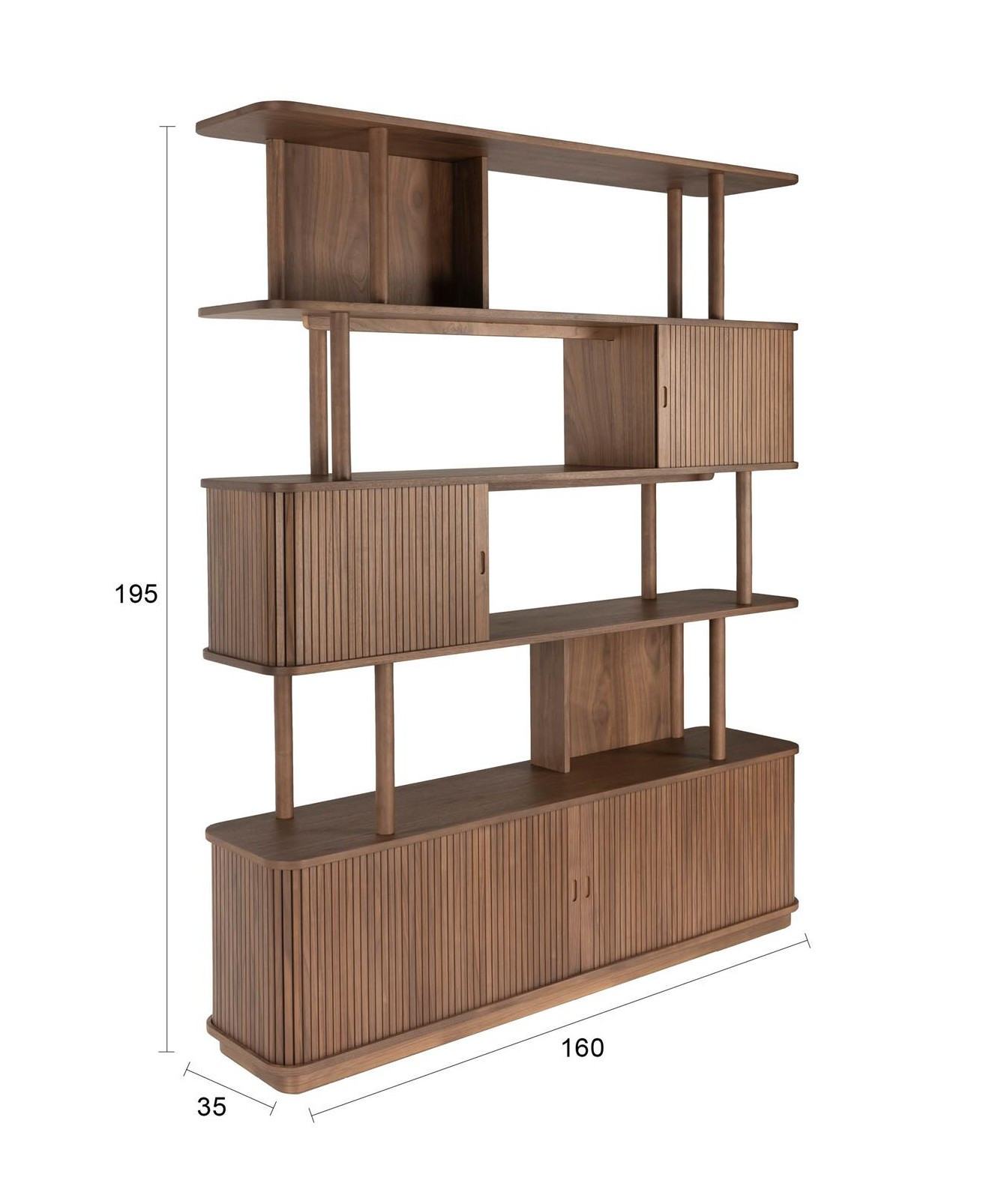 Bibliothèque / Rangement Barbier Zuiver - dimensions